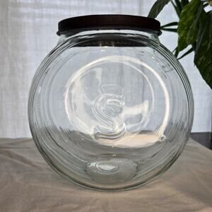 Antique Glass General Store Jar with Lid